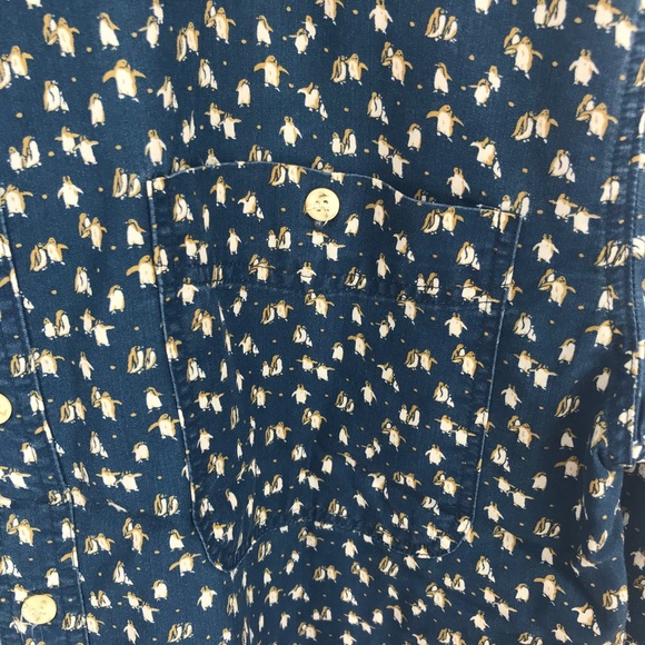 Penguins Big Train Button Up Long Sleeve Men’s M - Picture 5 of 7